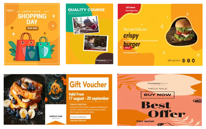 Advertising graphic design example