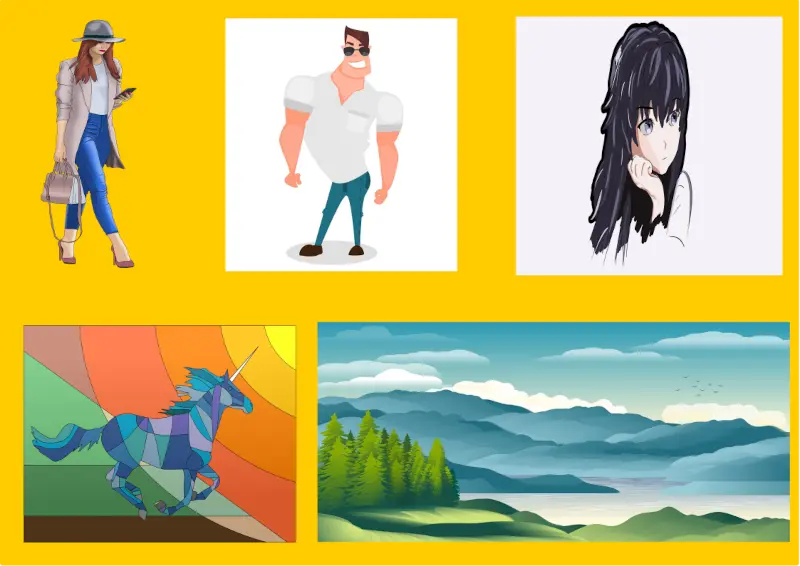Illustration graphic design example