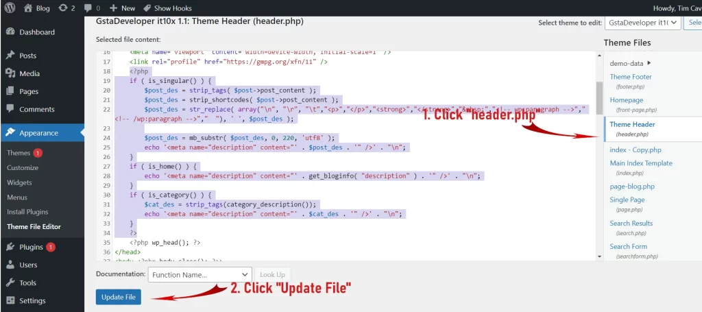 How To Add Meta Tags In WordPress Without Plugin