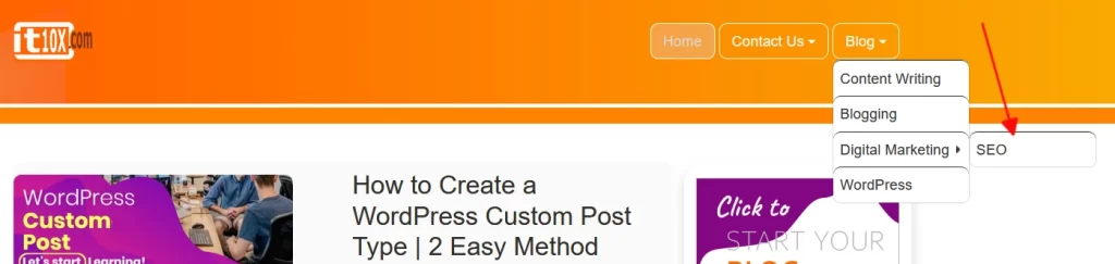 Multi level sub menu in WordPress