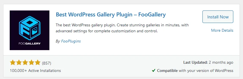 FooGallery plugin