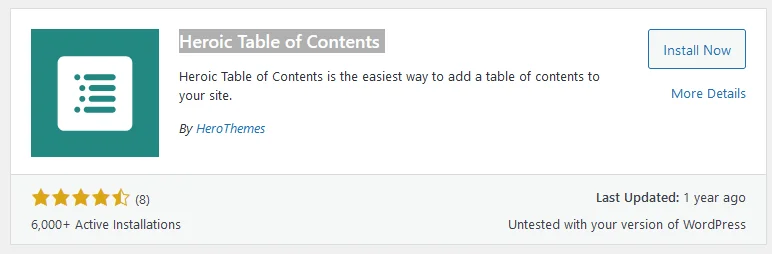 wordpress table of contents plugin