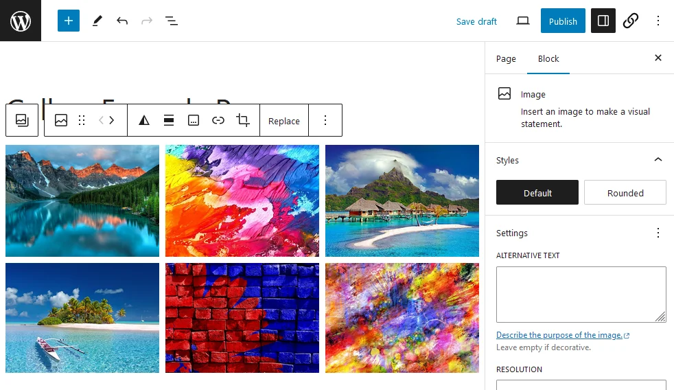 How to Add a Gallery Page in WordPress
