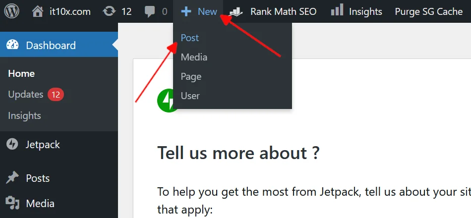 how to add a new blog post in wordpress