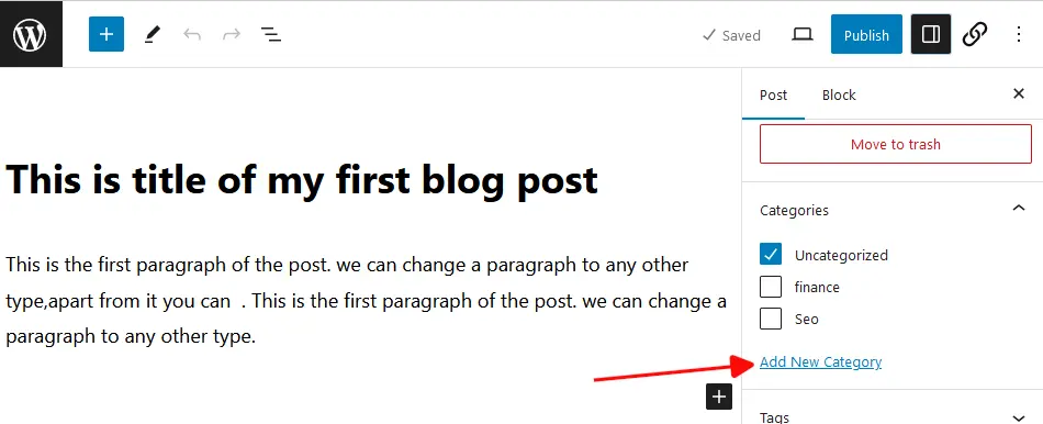 how to add a blog post in wordpress