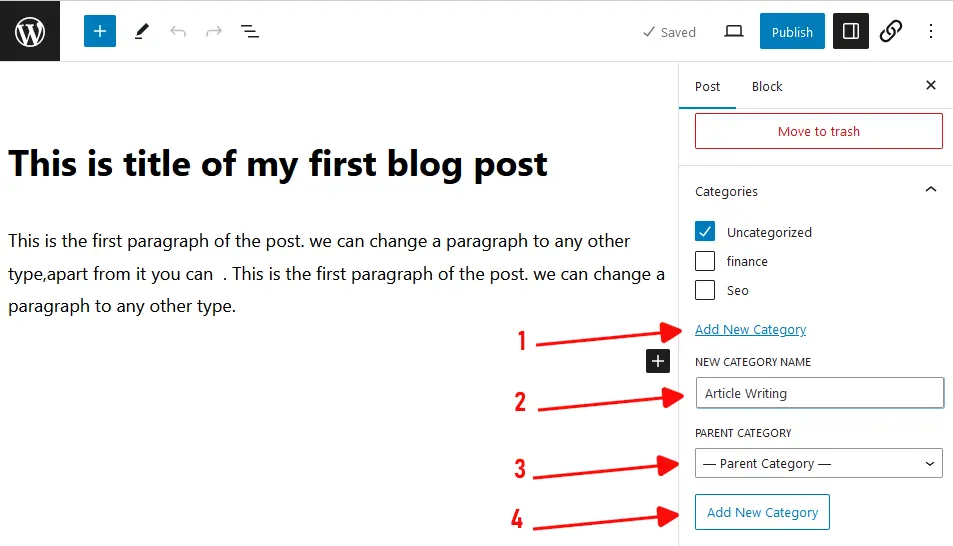 how to add a blog post in wordpress