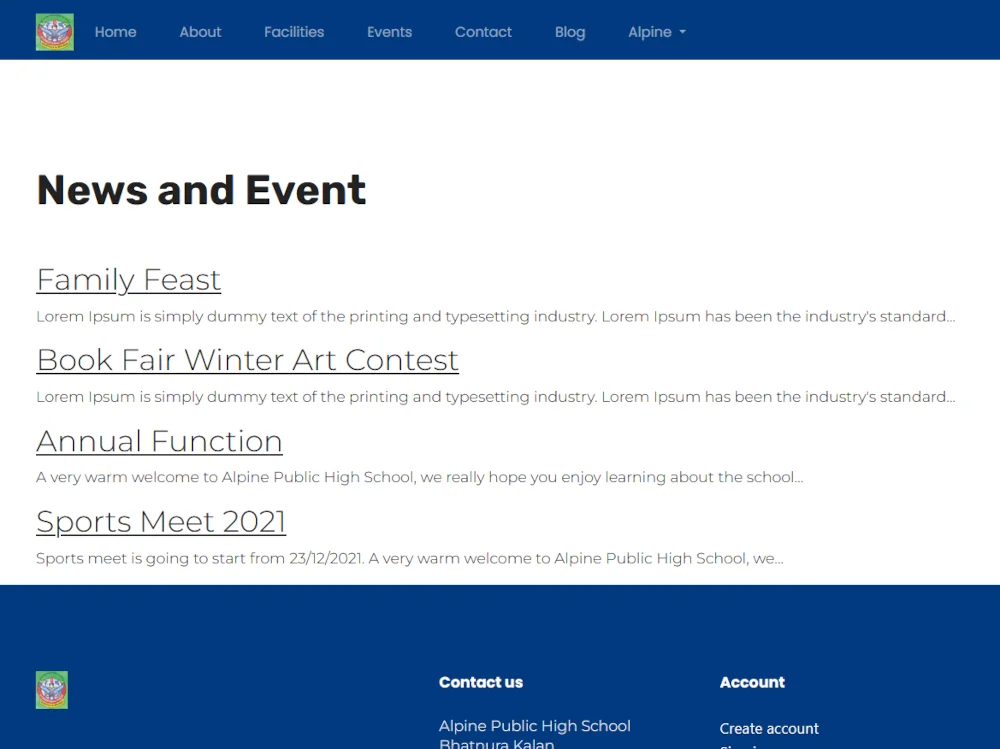 A WordPress Custom Post Type page