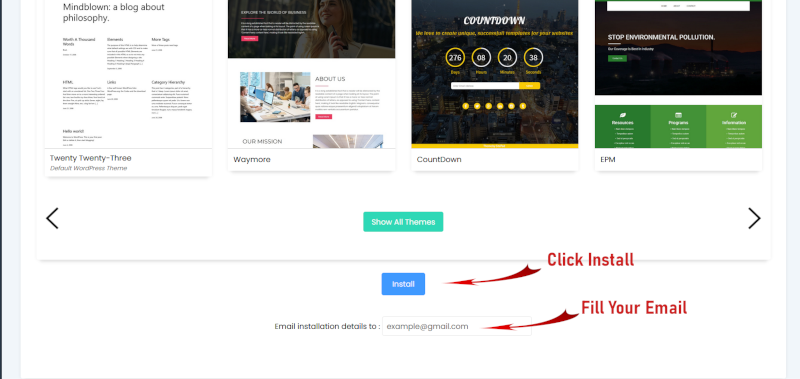 installing WordPress step by step