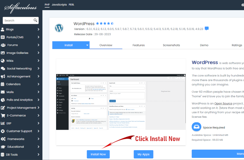 how to install WordPress