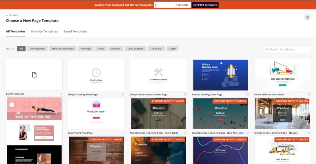 Landing Page in WordPress
