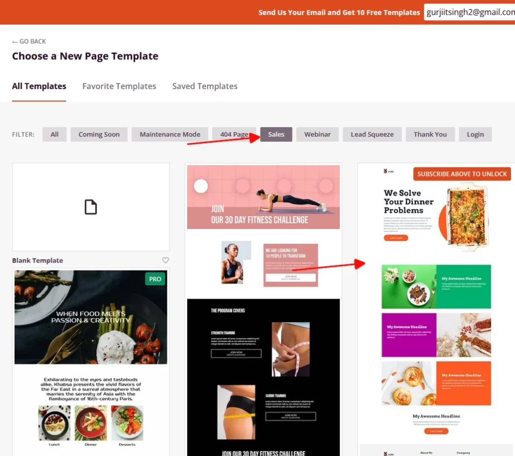 Landing Page in WordPress