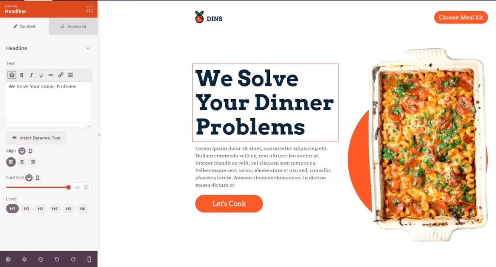 Landing Page in WordPress