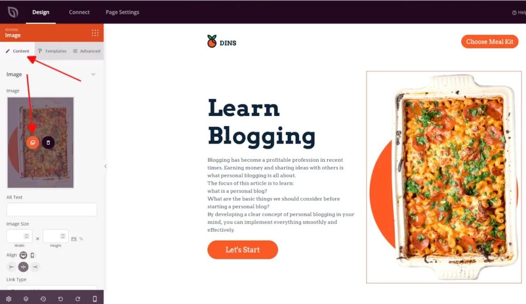 Landing Page in WordPress
