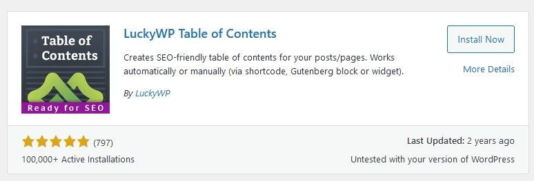 wordpress table of contents plugin