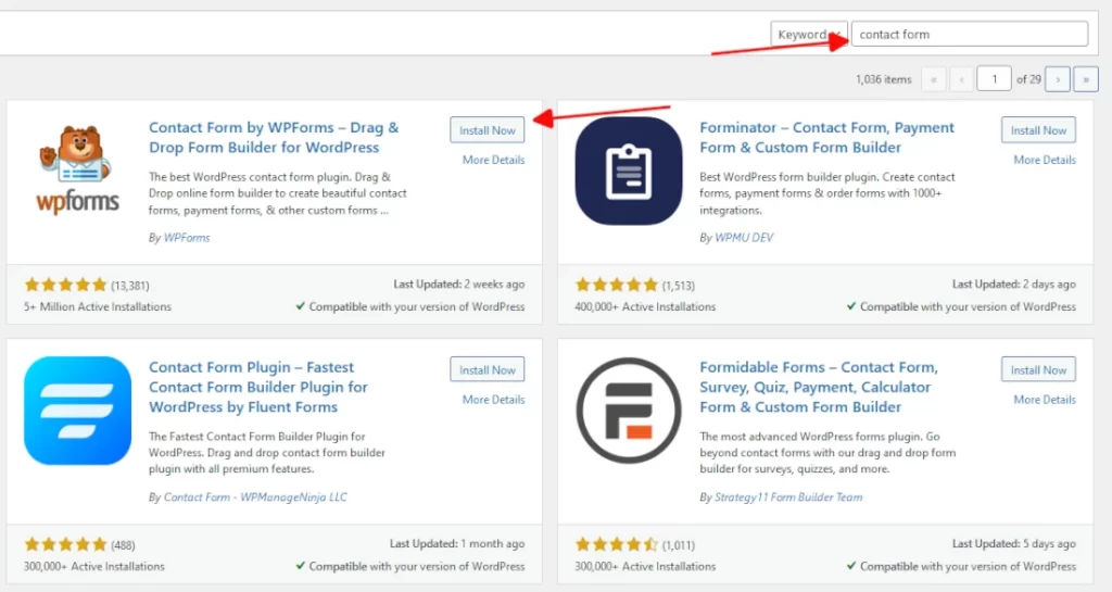 WordPress Contact Form