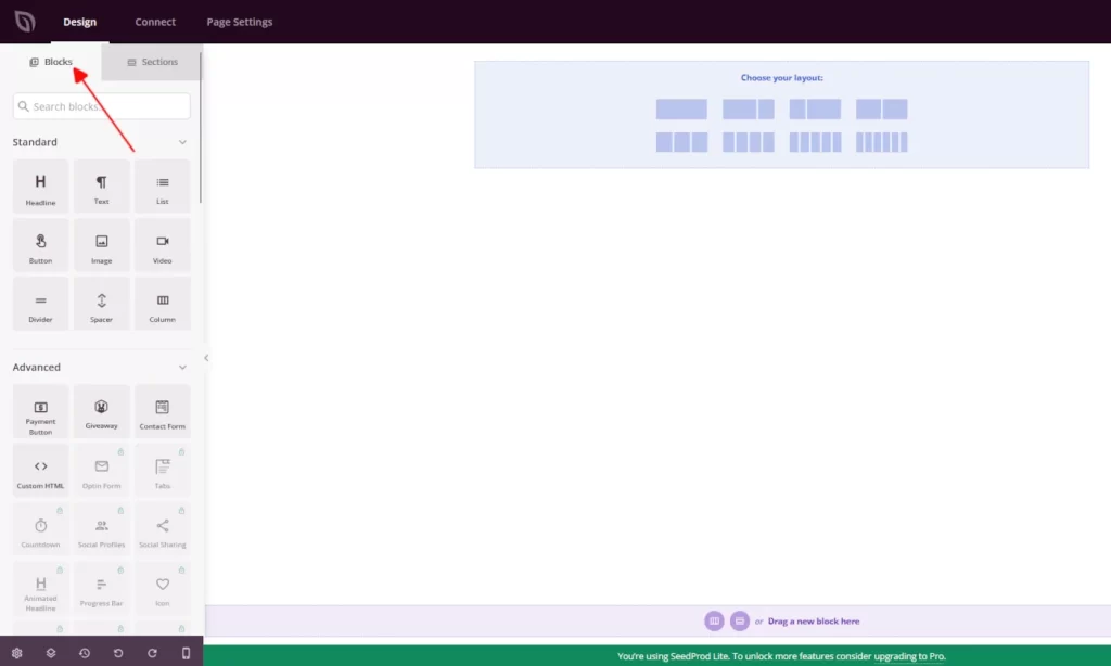 Landing Page in WordPress adding sections