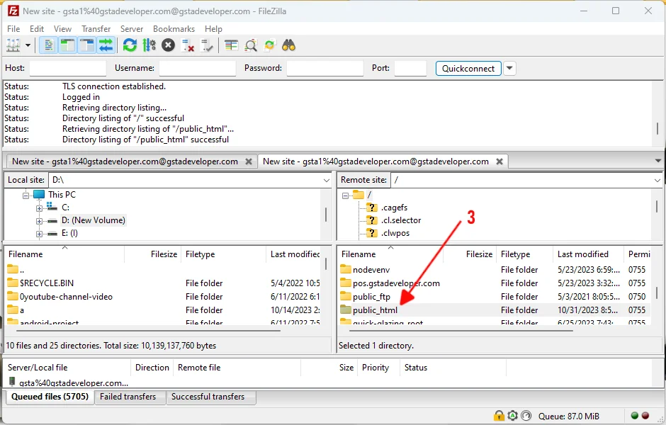 wp-content uploads using ftp client