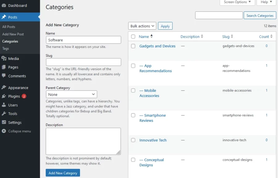 How do You Create a New Category in WordPress?
