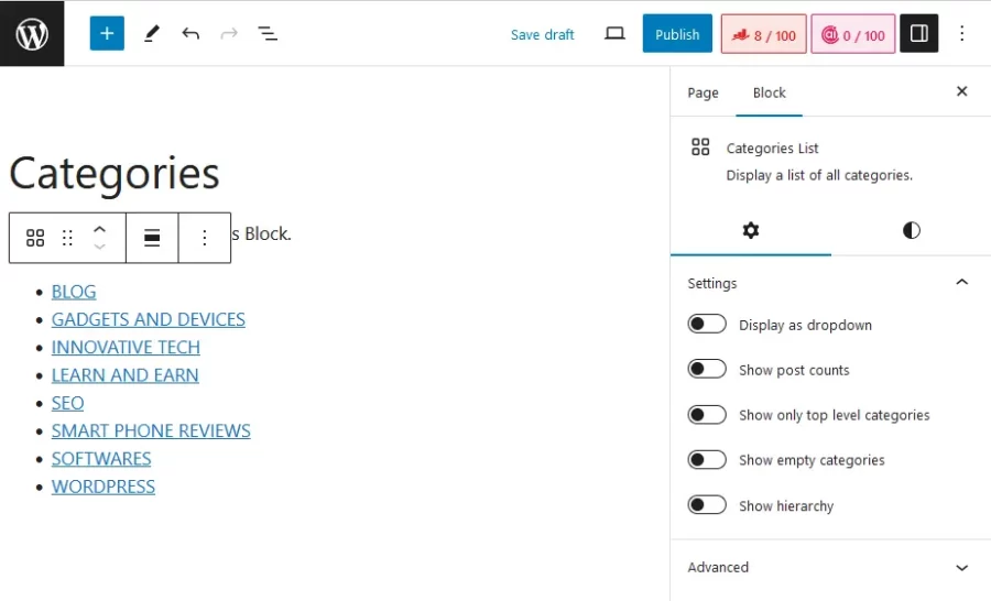 How to Add Categories Blocks in WordPress