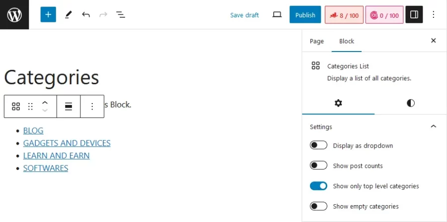 How to Add Categories Blocks in WordPress