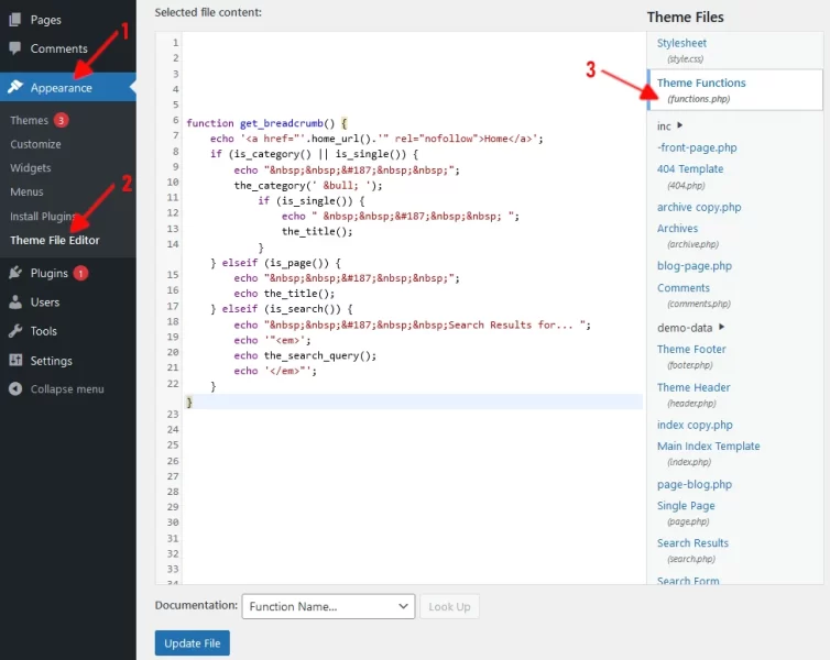 How to Add Breadcrumbs in WordPress Without Plugin