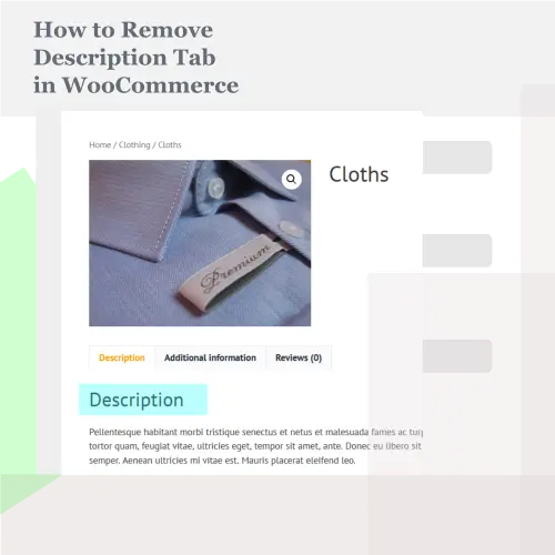How to Remove Description Tab in WooCommerce