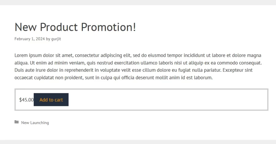 WooCommerce add to cart button shortcode