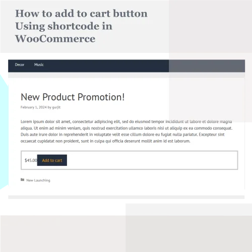 WooCommerce Add to Cart Button Shortcode