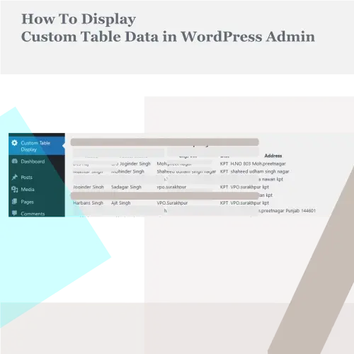 Display Custom Table Data in WordPress Admin